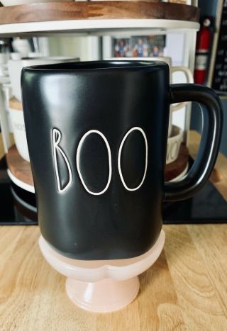 Rae Dunn Ll Black Boo Halloween Mug