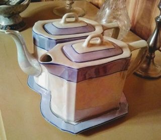 C.  Tielsch (c.  T) Altwasser Silesia Teapot And Creamer