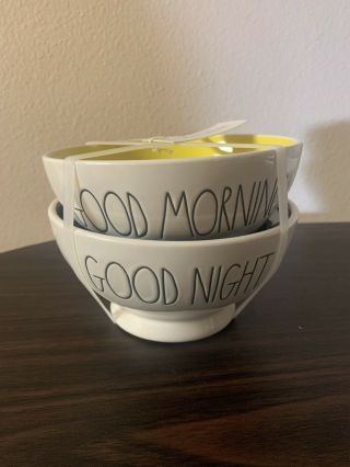 Rae Dunn Good Morning And Goodnight Bowls Gift Set