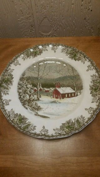 Johnson Brothers 10 1/2 " Dinner Plate Made In England " The School House "