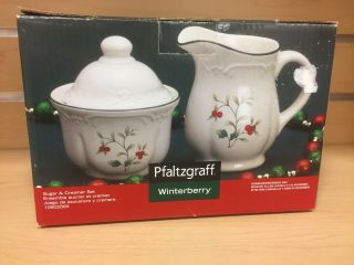 Pfaltzgraff Winterberry Sugar And Creamer Set