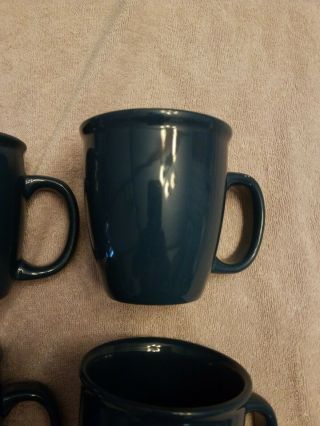 Totally Today Stoneware Blue Set of 4 Coffee Mugs 4 