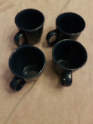 Totally Today Stoneware Blue Set of 4 Coffee Mugs 4 