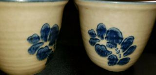 Set Of 4 Vintage Pfaltzgraff Folk Art Stoneware Custard Cups 6 Ounce 3