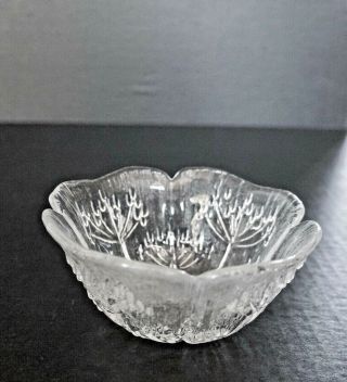 Set 4 Dansk " Floriform " Glass Deep Bowl - Kallioinen Lasisepat Mantsala Finland