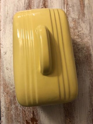 Hall Art Deco Refrigerator Dish Ceramic Yellow Westinghouse Old Vintage Antique