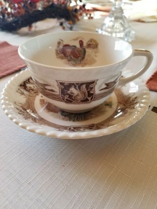 Vintage Johnson Brothers Barnyard King Coffee/tea Cup And Saucer