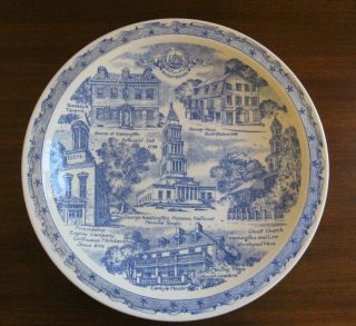 Vernon Kilns Souvenir Plate Historic Bicentennial Alexandria Va.  1949,  10 - 1/2 "