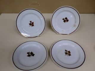 4 Royal Ironstone China Alfred Meakin Copper Luster Tea Leaf 6 5/8 " Bread Plate