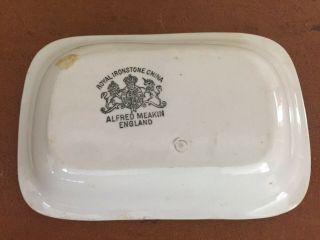 Vintage Alfred Meakin Royal Ironstone White Soap Dish - 1897
