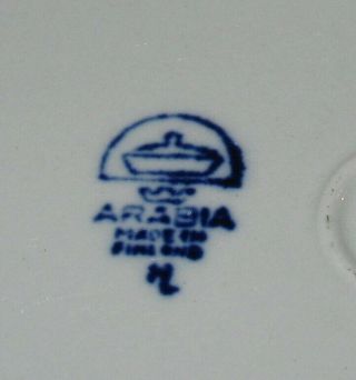 Arabia of Finland Anemone Blue Band Dinner Plate 2