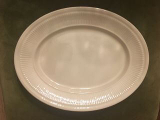 Vintage Shenango China Staffordshire Ribbed Oval Plate Dish Platter 10.  5 " X 8 "