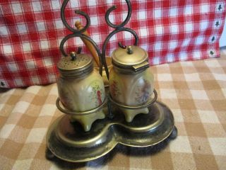 Antique W & R Stoke On Trent Carlton Ware Condiment Set With Base