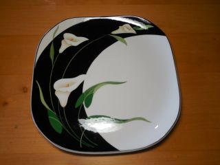 Sango Quadrille Black Lilies 5101 Dinner Plate 10 3/4 " 1 Ea 6 Available