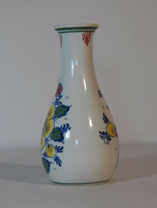 Delft PolyChrome Floral Porcelain Vase Made In Holland Vintage 4