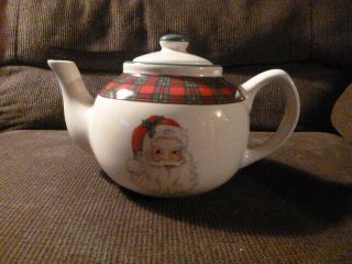 Cracker Barrel Christmas In The Woods Teapot With Lid Santa Claus
