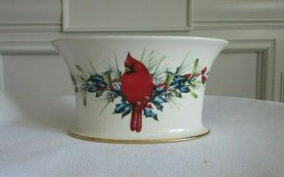 Lenox Winter Greetings Cardinal Oval Bowl By Catherine Mcclung