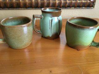 Mid Century Frankoma Prairie Green Coffee Cup Mug C8