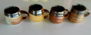Hand Thrown Pottery Stoneware Demitasse Espresso Mug Cup Signed