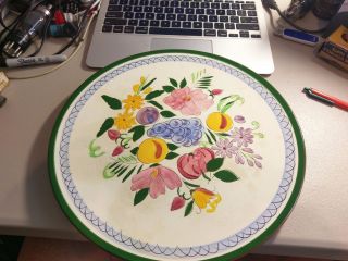 Vintage Stangl Pottery Fruit And Flowers 12 " Hand Painted Chop Plate Platter