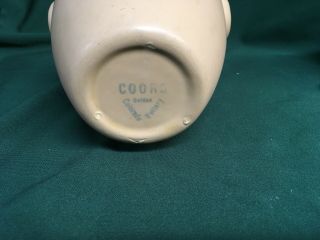 Pottery Coors 6” Tall Vase Tan And Green. 4