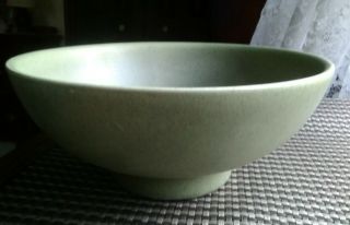 Vintage Haeger Pottery Usa Speckled Sage Green Planter Dish Vase