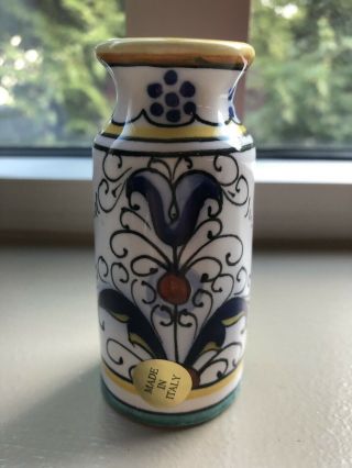 Deruta Bud Vase Maioliche Dipinte A Mano Made In Italy Floral Hand Painted