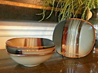 4 - Better Homes & Gardens 6 3/4 " Cereal/ Soup Bowls Exc