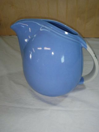 Hall Pottery Blue Rose Parade 32 oz Jug or Pitcher with Ice Lip Vintage 1259 4