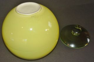 Vintage Hull Pottery Cookie Jar Green Apple Lime Globe Ball MCM Kitchen Antique 5