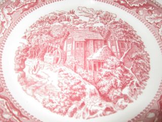 Pottery Pie Plate Currier and Ives? Red/White 2