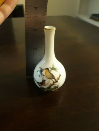 Antique Herend Small Rothschild Bird Bud Vase 3 1/4 " Tall