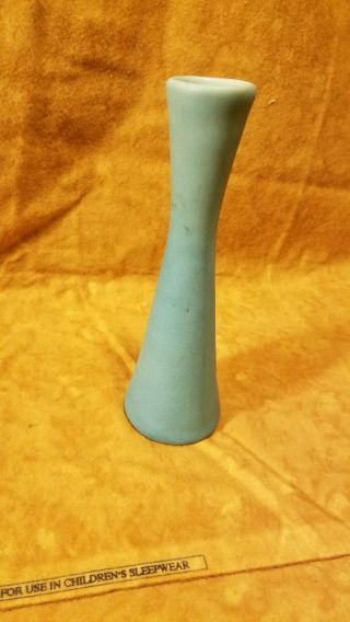 Van Briggle Pottery Turquiose Flower Bud Ming Vase 8 " Tall Vintage