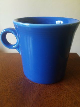 Vtg Fiesta Ware Usa Homer Laughlin Lapis Blue Coffee Mug Tom & Jerry Ring Handle