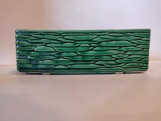 Mccoy Pottery Glossy Green Rectangular Planter - 9 " X 3 1/8 " X 3 "