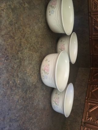Pfaltzgraff Tea Rose Cereal/ Soup Bowl Set Of 4