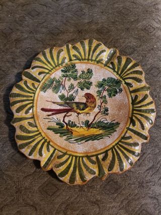 Meiselman Imports York Decorative Bird Plate Hand Painted Made In Italy E696