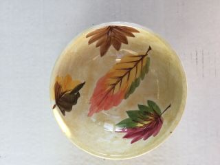 Ancora Italy Bowl Fall Leaves 6 " Coupe Soup Cereal Ceramic