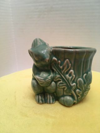 Vintage Mccoy Art Pottery Small Squirrel Planter 1950 