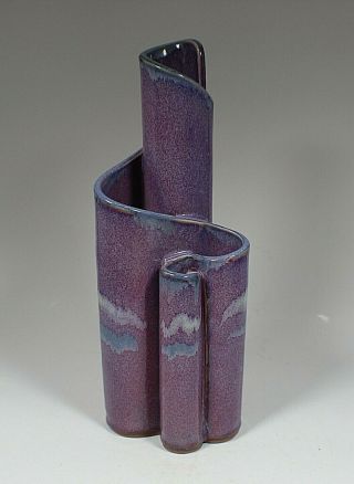 Bay Pottery Hand Crafted Three Section Vase