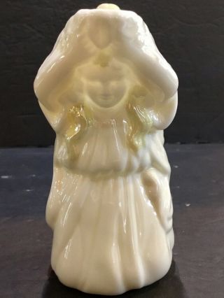 Vintage Beeleek Ireland Porcelain China Undine Pitcher Creamer Figural
