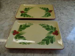 2 Southern Living At Home Gail Pittman Christmas Memories Appetizer Plates - Exc