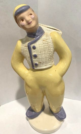 Vintage Hedi Schoop Dutch Boy Figurine Vase Mid Century