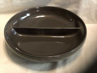 Russel Wright Iroquois Casual China Charcoal Gray Divided Vegetable Bowl
