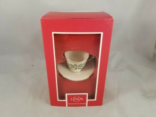 Lenox Holiday Dimension Tea Cup and Saucer Ornament 2