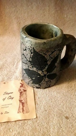 Vintage Hand Made Clay Mug By Stan