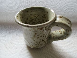 Vintage Old Man Mustache Face Miniature Pottery Cup 5