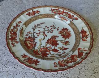 Antique Copeland Spode India Tree China Dinner Plate Old Mark Rust And Gold