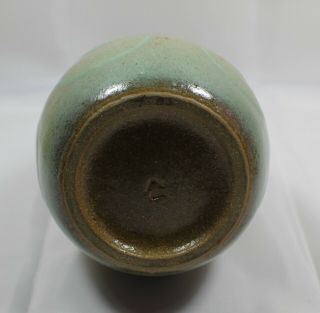 Hand Crafted Studio Art Pottery Vase with Unknown Mark 5