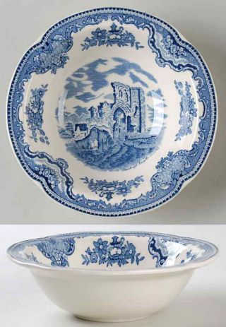 Johnson Brothers Old Britain Castles Blue Rimmed Cereal Bowl 281329